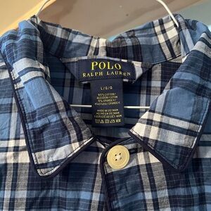 Ralph Lauren Polo Lg PJ top blue plaid